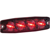 Buyers 8892243, 4.4" Red Surface Mount Ultra-Thin Strobe Light With 4 LED