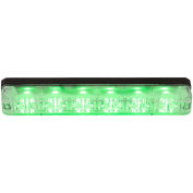 Buyers 8892809, 5.19" Green Low Profile Strobe for Narrow Grill Spacing With 6 LED