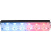 Buyers 8892805, 5.19" Red/Blue Low Profile Strobe for Narrow Grill Spacing With 6 LED
