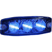 Buyers 8892234, 3.4" Blue Surface Mount Ultra-Thin Strobe Light With 3 LED
