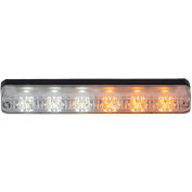 Buyers 8892802, 5.19" Amber/Clear Low Profile Strobe for Narrow Grill Spacing With 6 LED