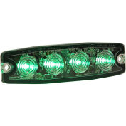 Buyers 8892249, 4.4" Green Surface Mount Ultra-Thin Strobe Light With 4 LED