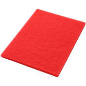 Global Industrial 14" x 20" Buffing Pad, Red, 5 Per Case