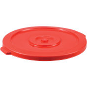 32 Gallon Garbage Can Lid, Red