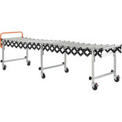 2'8" to 8'6" Portable Flexible & Expandable Conveyor - Steel Rollers - 24"W