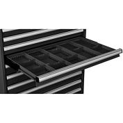 Global Industrial Dividers for 3"H Drawer of Modular Drawer Cabinet 36"Wx24"D, Black