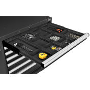 Global Industrial Divider Kit for 3"H Drawer of Modular Drawer Cabinet 30"Wx27"D, Black