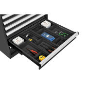 Global Industrial Divider Kit for 4"H Drawer of Modular Drawer Cabinet 30"Wx27"D, Black
