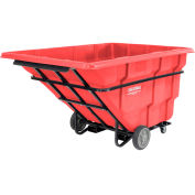 Global Industrial Forkliftable Extra HD Plastic Tilt Truck, 2750 Lbs. Cap, Red