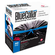 Outdoor Drawstring Trash Bags, Black, 30 Gallon, 1 Mil, 240/Case, N6034YKRC1