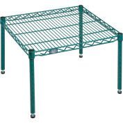 Nexel Poly-Green Wire Dunnage Rack, 24"W x 21"D x 14"H