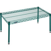 Nexel Poly-Green Wire Dunnage Rack, 36"W x 18"D x 14"H