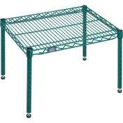 Nexel Poly-Green Wire Dunnage Rack, 24"W x 18"D x 14"H