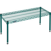 Nexel Poly-Green Wire Dunnage Rack, 36"W x 14"D x 14"H
