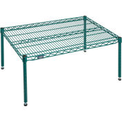 Nexel Poly-Green Wire Dunnage Rack, 36"W x 24"D x 14"H