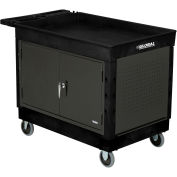 Global Industrial Utility Cart w/2 Tray Shelves, 500 lb. Capacity, 44"L x 25-1/2"W x 32-1/2"H