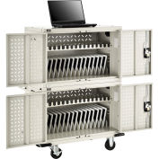 Global Industrial™ 32-Device Charging Cart for Chromebooks and Tablets, Putty, Assembled