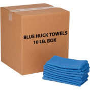 Global Industrial 10 Lb. Box 100% Cotton Huck Towels, Blue