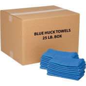 25 Lb. Box 100% Cotton Huck Towels, Blue