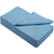 16" x 16" 300 GSM Microfiber Cleaning Cloths, Blue, 12 Cloths/Pack