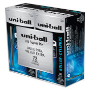 uni-ball Roller Ball Stick Pen, Blue Ink, 0.5 mm, Micro, 72/PK