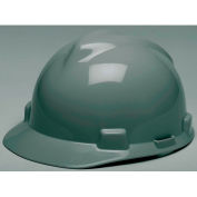 MSA V-Gard® Hard Hats, Front Brim, Fas-Trac® Suspension, Navy Gray, 475364