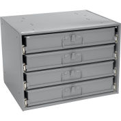Durham Steel Compartment Box Rack HD Bearing with 4 of 24-Compartment Boxes, 20 x 15-3/4 x 15