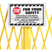 Global Industrial Steel Portable Barricade Gate Replacement Sign, Aluminum, For 652923