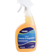 Global Industrial Citrus Cleaner & Degreaser,32 oz. Trigger Spray Bottles, 6 Pack