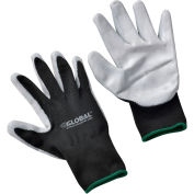 Foam Nitrile Coated Gloves, Gray/Black, Medium - Pkg Qty 12