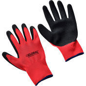 Crinkle Latex Coated Gloves, Red/Black, X-Large - Pkg Qty 12