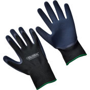 Double Foam Latex Coated Gloves, Black/Navy, Medium - Pkg Qty 12