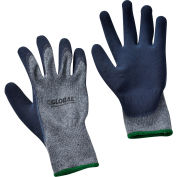 Ultra-Grip Foam Latex Coated Gloves, Poly/Cotton Knit, Black/Gray, Med - Pkg Qty 12