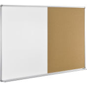 Global Industrial 72"W x 48"H Combination Board - Whiteboard/Cork