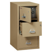 Fireking Fireproof 3 Drawer Vertical Safe-In-File, Legal, Sand, 20-13/16"Wx31-9/16"Dx40-1/4"H