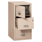 Fireking Fireproof 3 Drawer Vertical Safe-In-File, Legal, Champagne, 20-13/16"Wx31-9/16"Dx40-1/4"H