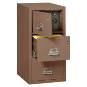 Fireking Fireproof 3 Drawer Vertical Safe-In-File, Legal, Tan, 20-13/16"Wx31-9/16"Dx40-1/4"H