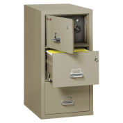 Fireking Fireproof 3 Drawer Vertical Safe-In-File, Legal, Pewter, 20-13/16"Wx31-9/16"Dx40-1/4"H
