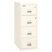 Fireking Fireproof 4 Drawer Vertical Safe-In-File, Legal, Ivory White, 20-13/16"Wx31-9/16"Dx52-3/4"H