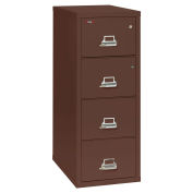 Fireking Fireproof 4 Drawer Vertical Safe-In-File, Legal, Brown, 20-13/16"Wx31-9/16"Dx52-3/4"H