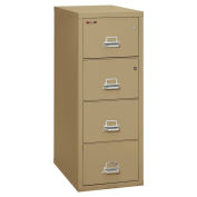 Fireking Fireproof 4 Drawer Vertical Safe-In-File, Legal, Sand, 20-13/16"Wx31-9/16"Dx52-3/4"H