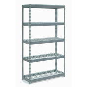 Global Industrial Extra Heavy Duty Shelving 48"W x 24"D x 96"H With 5 Shelves, Wire Deck, Gry