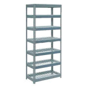 Global Industrial Extra Heavy Duty Shelving 36"W x 12"D x 84"H With 7 Shelves, Wire Deck, Gry