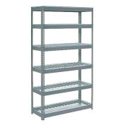 Global Industrial Extra Heavy Duty Shelving 48"W x 24"D x 84"H With 6 Shelves, Wire Deck, Gry
