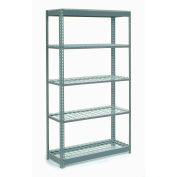 Global Industrial Extra Heavy Duty Shelving 48"W x 12"D x 96"H With 5 Shelves, Wire Deck, Gry