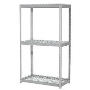 Global Industrial Expandable Starter Rack 72x48x84 3 Level Wire Deck 750 lb. Cap Per Deck GRY