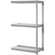 Global Industrial Expandable Add-On Rack 36x18x84 3 Level Wire Deck 1500 lb. Cap Per Level GRY