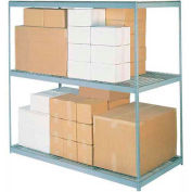 Global Industrial Wide Span Rack 48Wx48Dx60H, 3 Shelves Wire Deck 1200 Lb Cap. Per Level, Gray