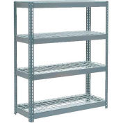 Global Industrial Extra Heavy Duty Shelving 48"W x 24"D x 72"H With 4 Shelves, Wire Deck, Gry