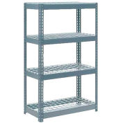 Global Industrial Extra Heavy Duty Shelving 48"W x 12"D x 72"H With 4 Shelves, Wire Deck, Gry